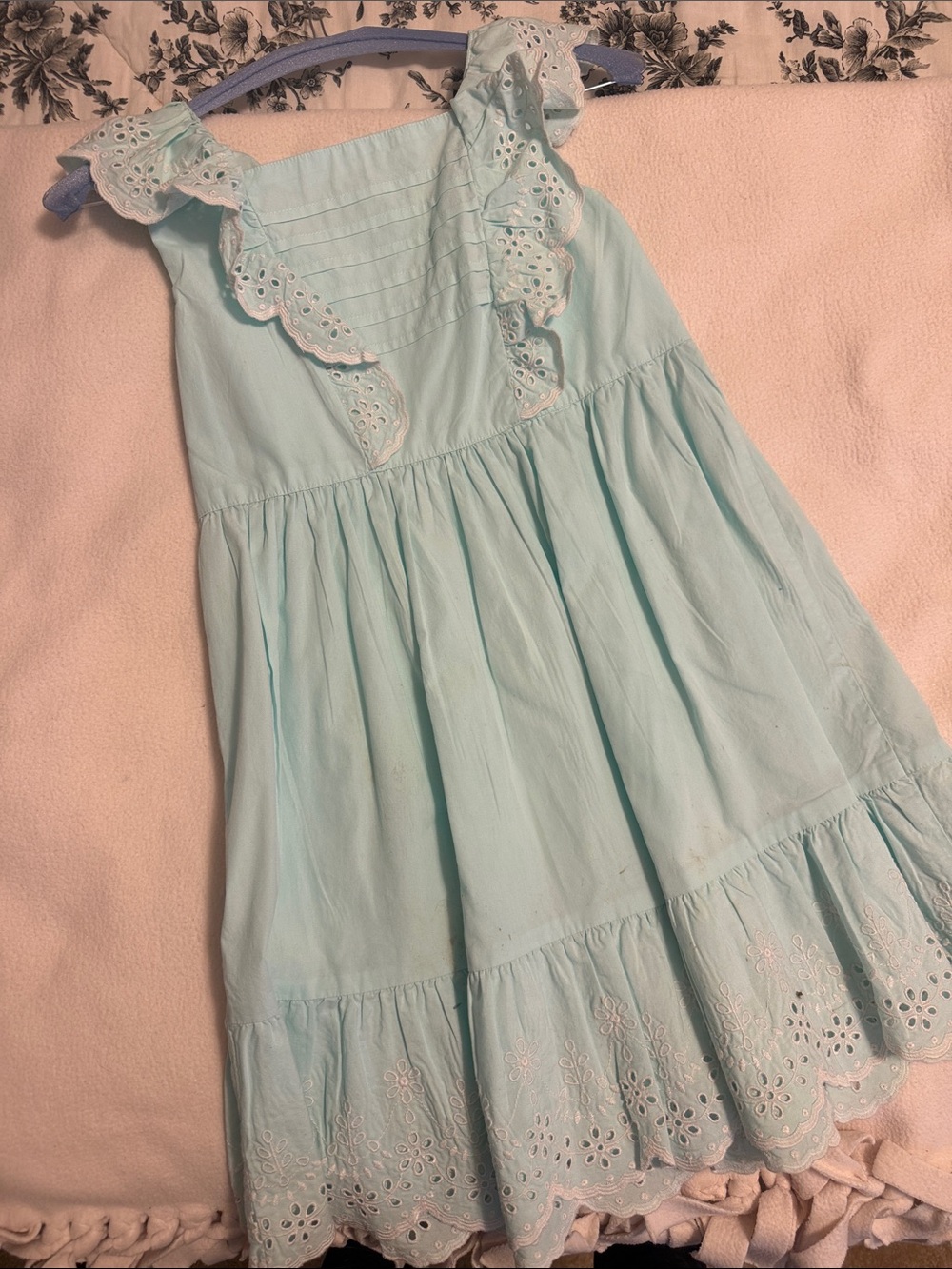 Gymboree Light Blue Eyelet Ruffle Girls' Dress
